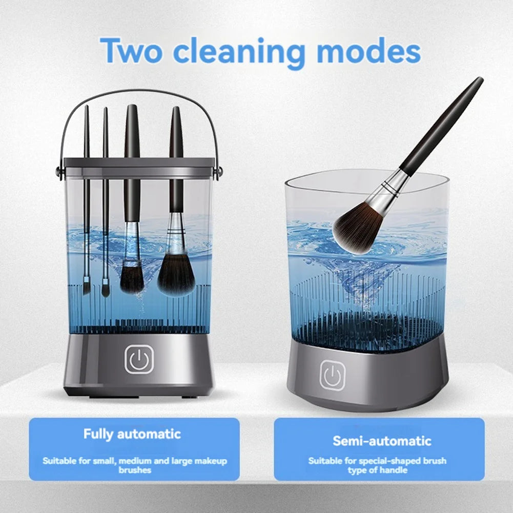 Electric Makeup Brush Cleaner With Clean Mat USB Automatic Rotation Makeup Brush Cleaner For Makeup Lovers Women HOT! - Artigo Importado