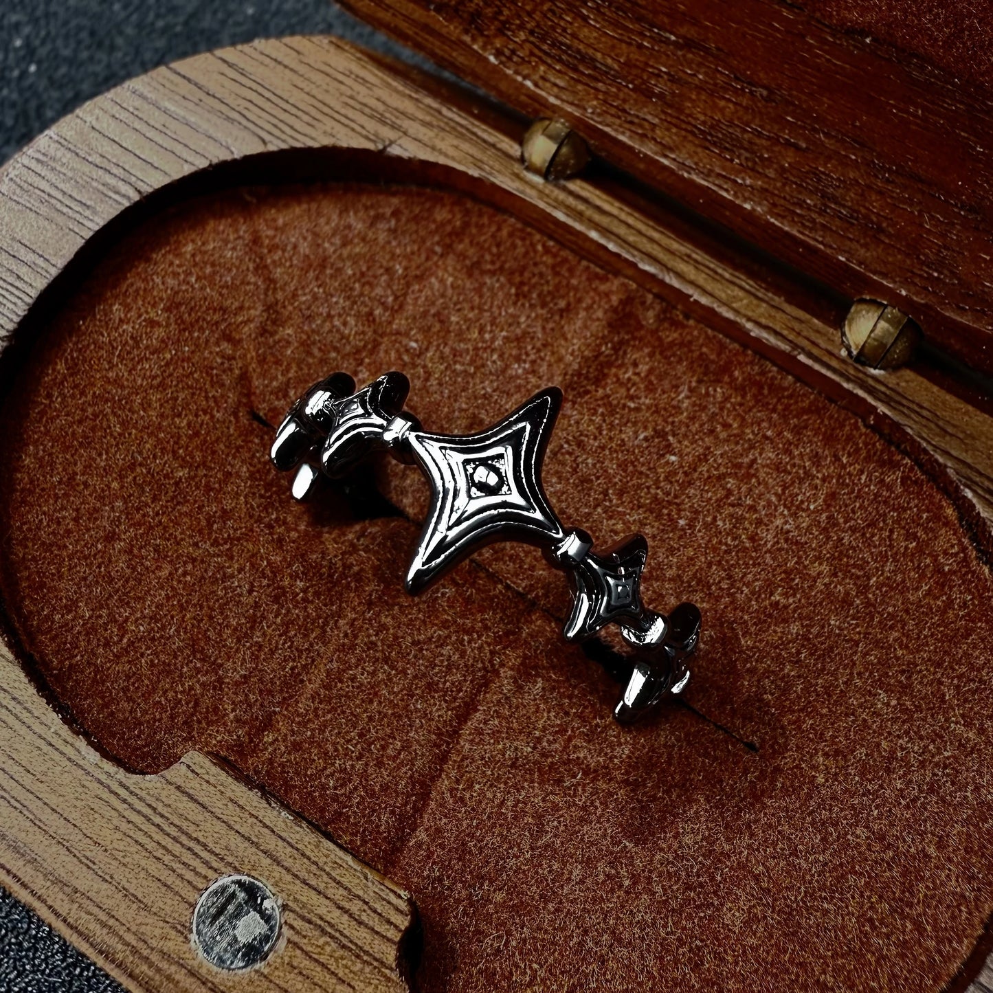 Retro Twinkle Stars Adjustable Open Ring For Women Silver-plated Copper Gothic Punk Edgy Jewelry Trendy Accessories Gift for Her - Artigo Importado