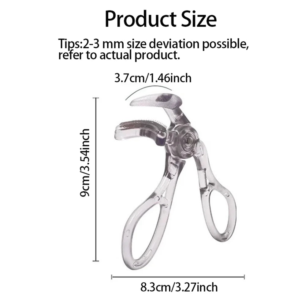 Dual-Type Eyelash Curler with Comb – Wide & Partial Clip Options, Waterproof, Long-Lasting, Natural Curl, Unisex Certified - Artigo Importado