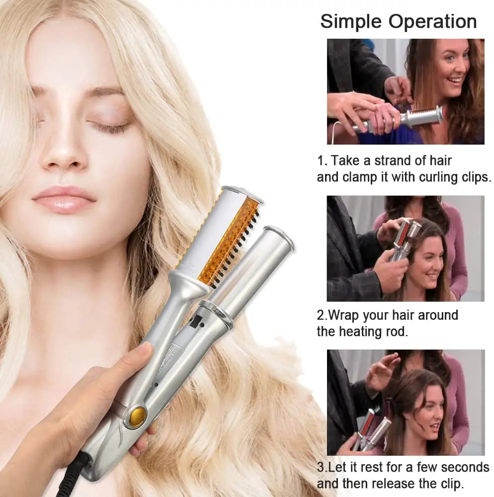 Automatic Hair Curler Auto Hair Curling Iron Styler Rotating Air Curler Air Spin Wand Styler Curl Machine Magic Hair Curler - Artigo Importado
