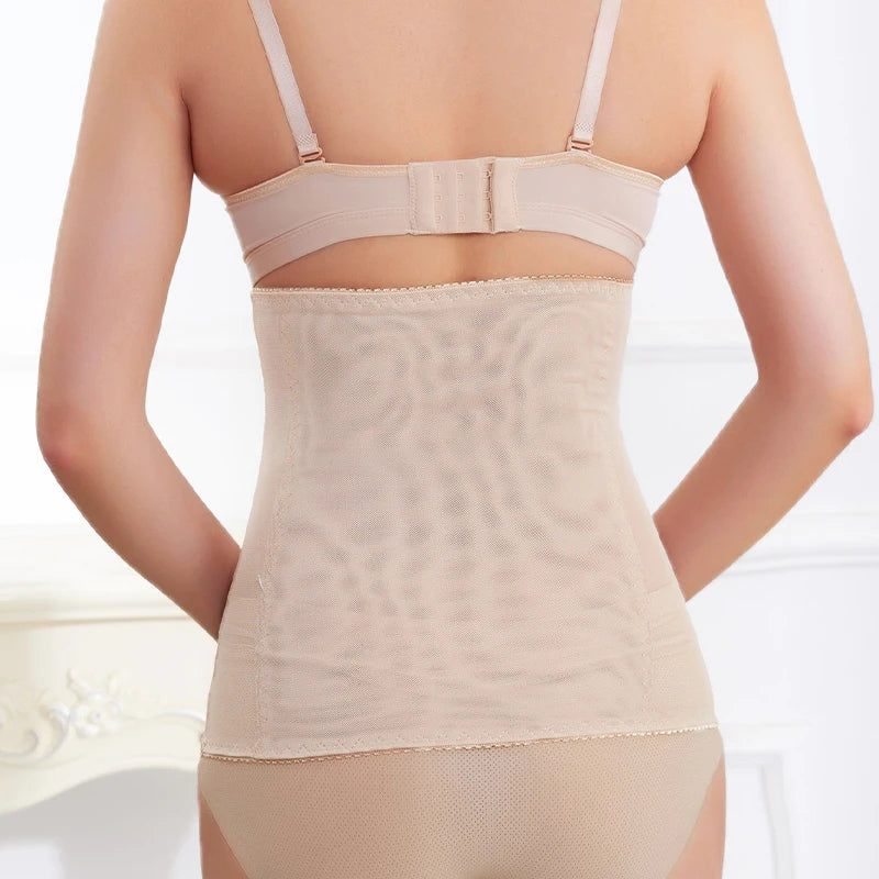 Body Shaper Waist Trainer Belt for Women Modeling Strap Mesh Intimates Girdle Belly Belt Stomach Abdomen Postpartum Belt Breath - Artigo Importado