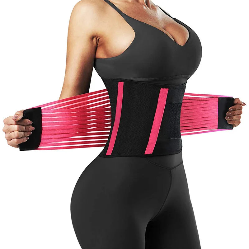 Waist Trainer Belt,Gym Lumbar Belt,Elastic Slimming Body Shaper,Fitness Belt Sport Girdle,Workout Lumbar Spine Strap for Women - Artigo Importado