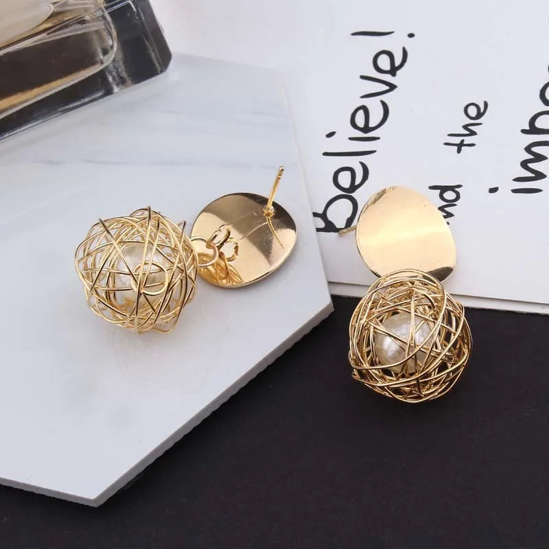 2019 Fashion Statement Earrings 2018 Ball Geometric Earrings For Women Hanging Dangle Earrings Drop Earring Modern Jewelry - Artigo Importado