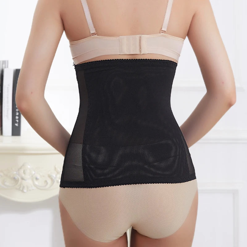 Body Shaper Waist Trainer Belt for Women Modeling Strap Mesh Intimates Girdle Belly Belt Stomach Abdomen Postpartum Belt Breath - Artigo Importado