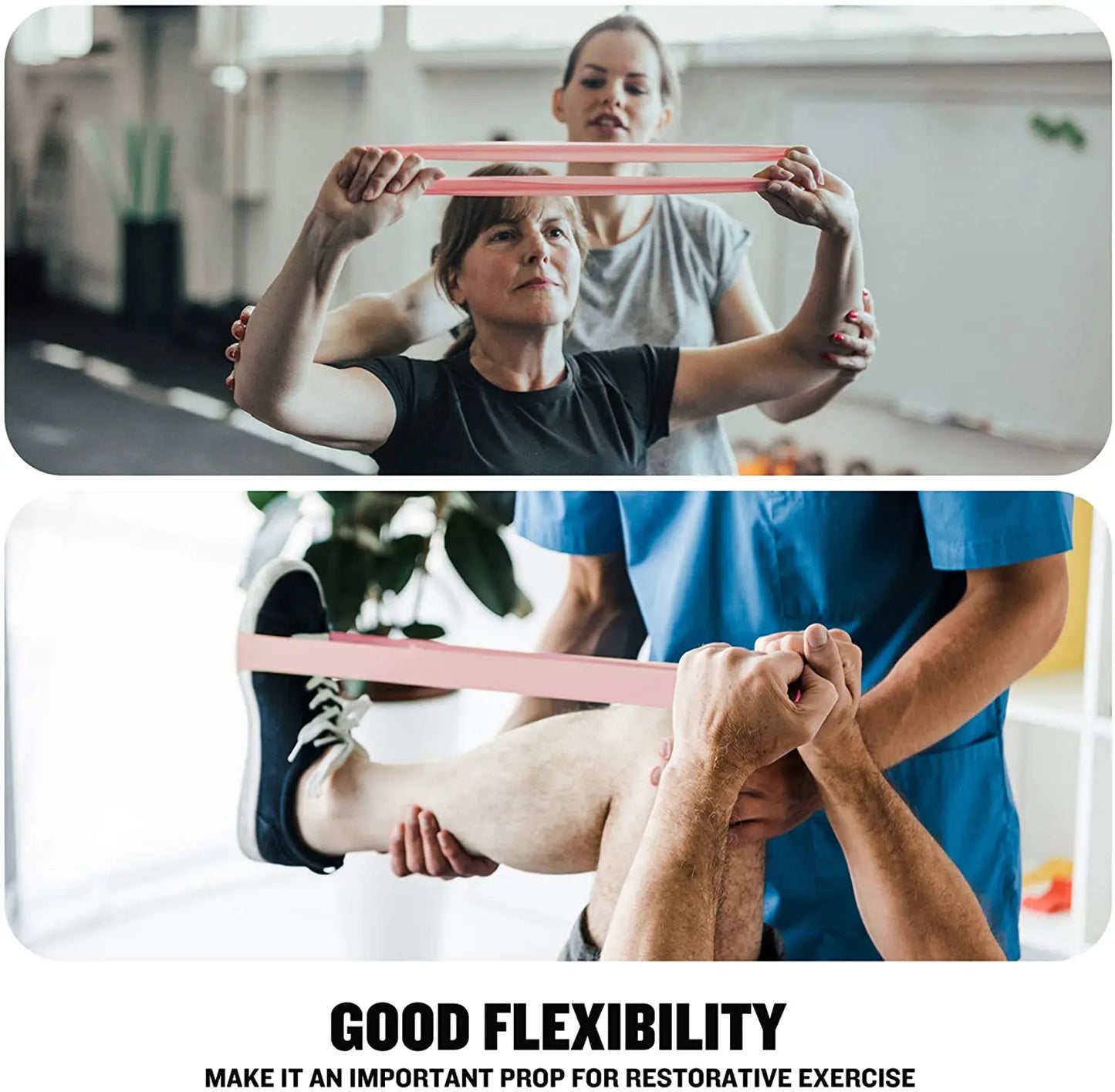 Resistance Loop Exercise Bands 5 Different Resistance Levels Elastic Band Suitable for arm Leg Stretching and Strength Training - Artigo Importado