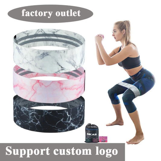 Resistance Bands Set Fitness Exercise Elastic Booty Bands Logo Training Workout Sport Yoga Strength Gym Equipment - Artigo Importado