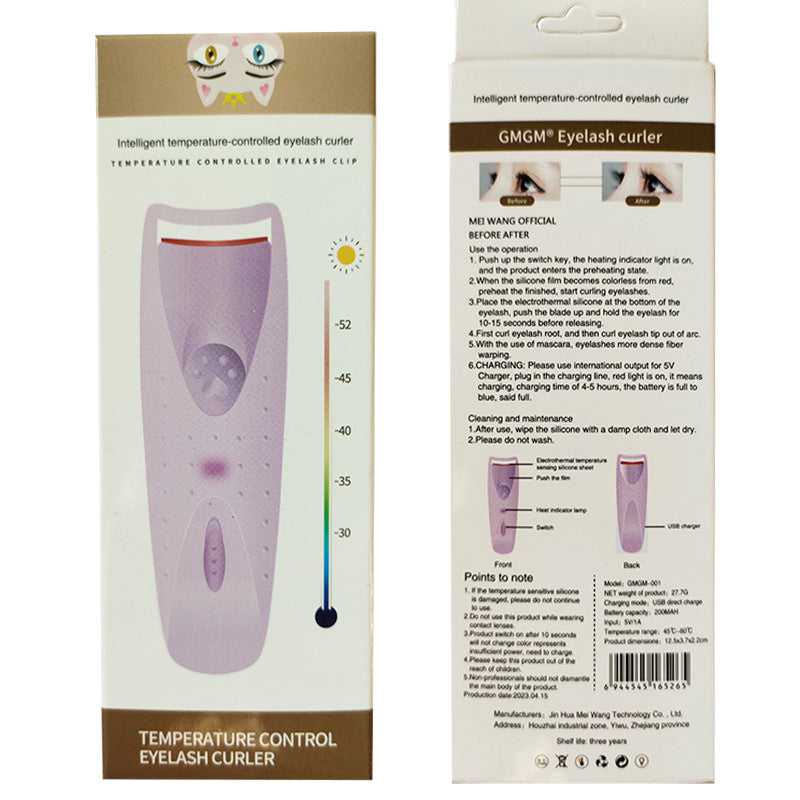 New Women Makeup Electric Heated Eyelash Curler Long Lasting Eye Lash Perm Heated Eyelashes Clip Automatic Tool - Artigo Importado