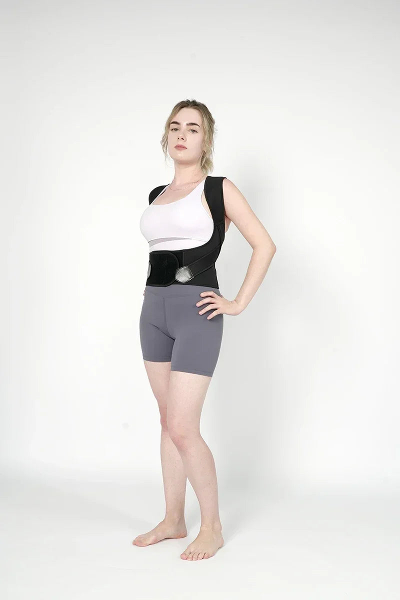 Posture Corrector for Women and Men, Adjustable Shoulder Posture Brace, Back Straightener Posture, Used for Middle Upper Spine - Artigo Importado