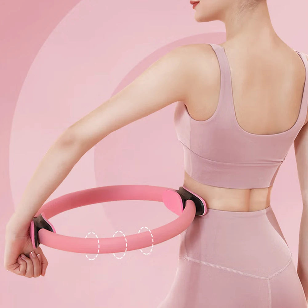 Pilates Ring Fitness Ring Portable Fitness Circle Flexible Resistance Exercise Equipment for Toning Inner & Outer Thighs - Artigo Importado