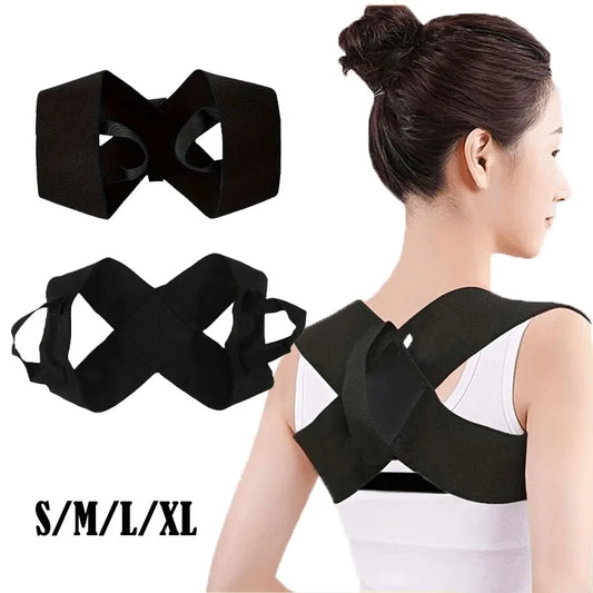 Back Posture Corrector Clavicle Spine Back Brace Belt Adjustable Upper Back Shoulder Lumbar Posture Correction Body Shaping - Artigo Importado
