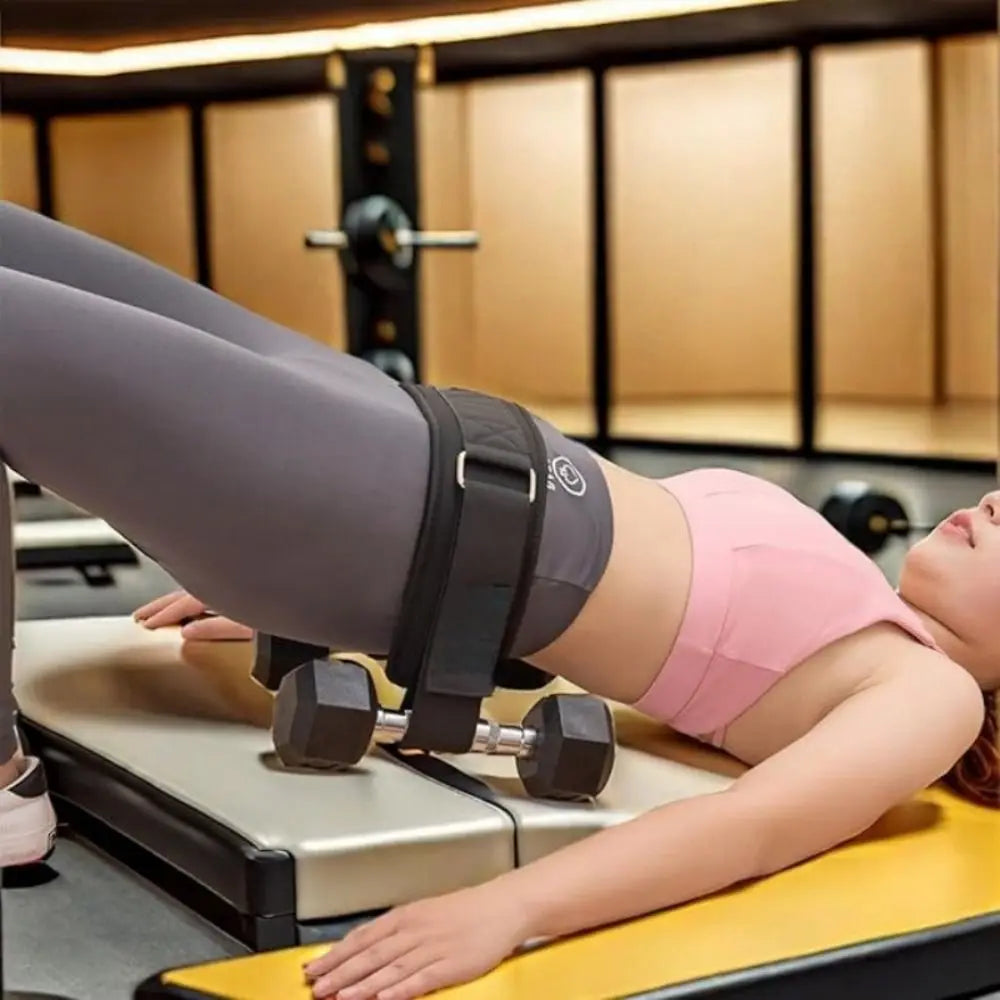 Easy To Use Hip Thrust Belt Pro-Grade Adjustable Waist Trainer Belt Non Slip Enhance Strength Weight-bearing Belt Exercise - Artigo Importado