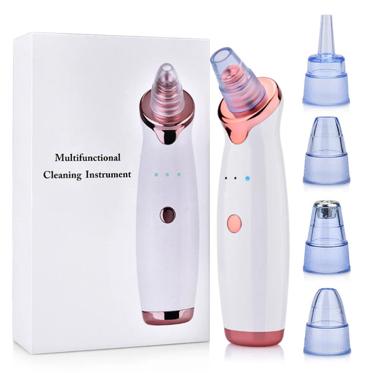 Electric Vacuum Blackhead Removal Facial Cleansing Black Spots Suction Acne Pimple Remover Beauty Instrument Skincare Tools - Artigo Importado