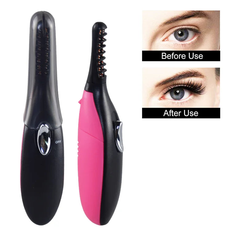 New Women Makeup Electric Heated Eyelash Curler Long Lasting Eye Lash Perm Heated Eyelashes Clip Automatic Tool - Artigo Importado