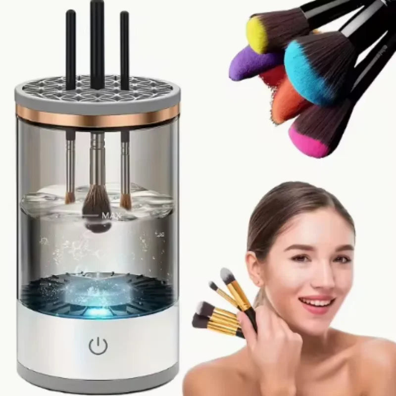 Smart Electric Makeup Brush Cleaner Powered by USB for Thorough Cleaning Simple to Use Washes And Dries Cosmetic Brushes - Artigo Importado