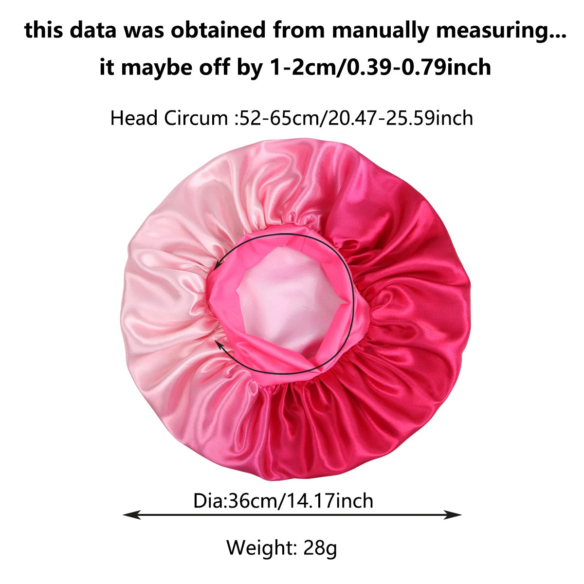 Satin Silk Bonnet Cap with Frontal Wrap, Wide Band, Colorful Fade Printing, Soft Nightcaps, Hair Protect Sleep, Extra Big Size - Artigo Importado