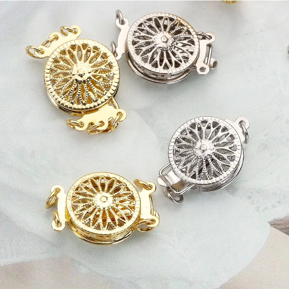 Layered Necklace Clasps Necklace Layering Clasp Multiple Bracelet Lock Connectors with Lobster Ring Clasps Jewelry DIY Findings - Artigo Importado