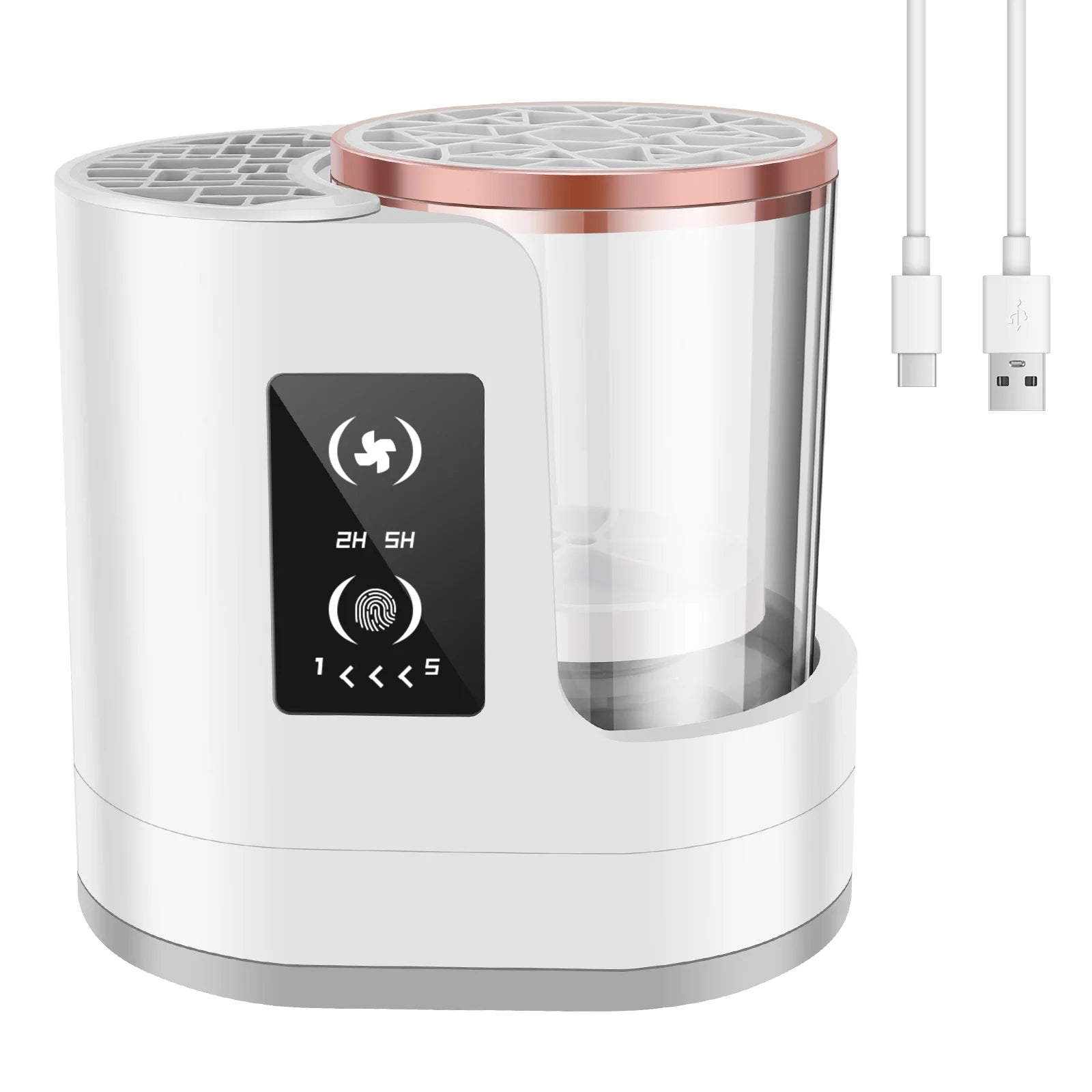 Electric Makeup Brush Cleaner Portable 3 In 1 Makeup Brushes Drying Rack USB Rechargeable Makeup Brushes Cleaning Tool for Women - Artigo Importado