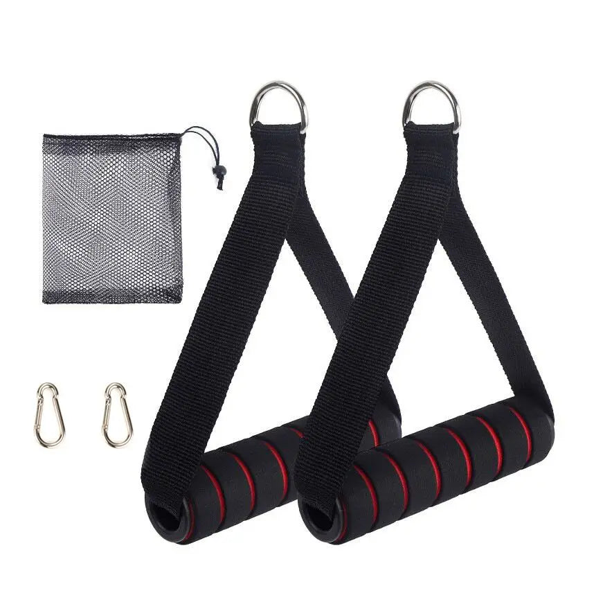 Resistance Bands Handle Bar Attachment Station Fitness Pulley Strap Exercise Home Gym Training Accessories Workout Equipments - Artigo Importado