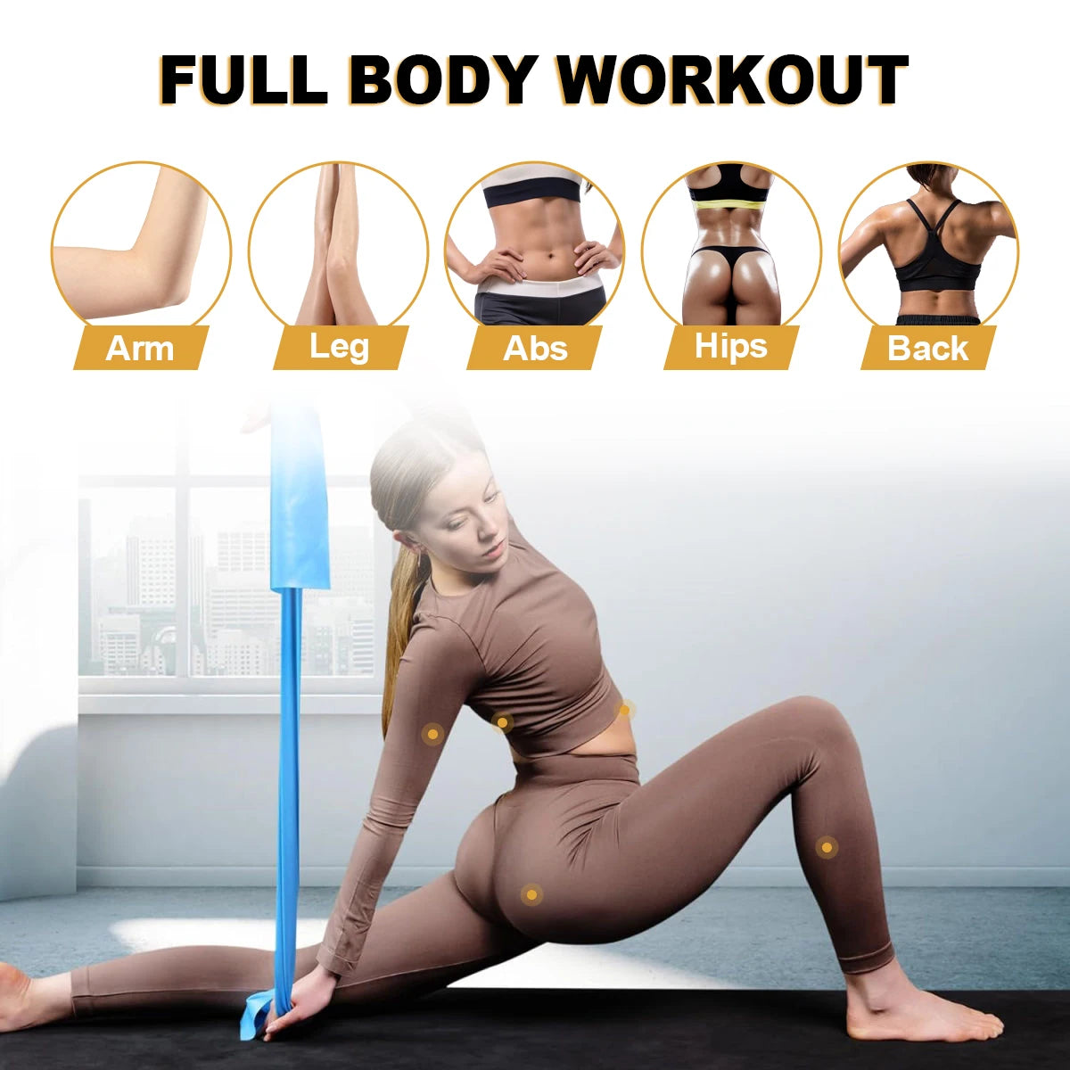 Resistance Bands for Working Out,Free Elastic and Exercise Bands Set for Suitable for Rehab, Yoga, Pilates, Gym, Home Exercise - Artigo Importado