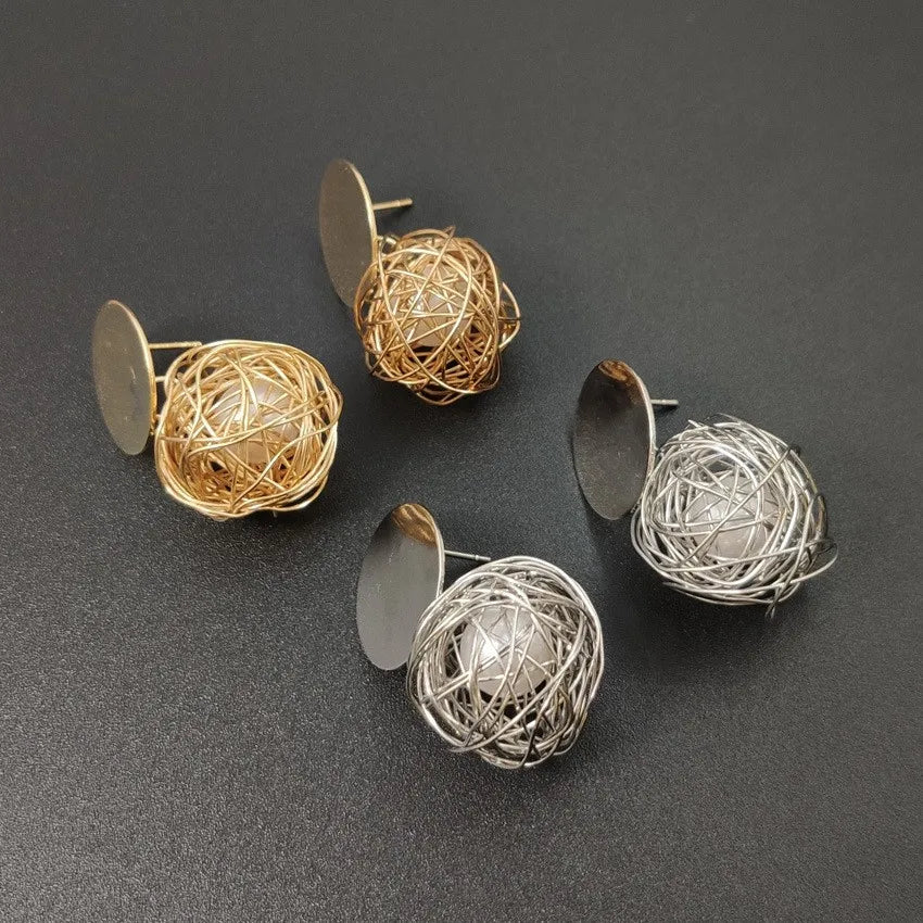 2019 Fashion Statement Earrings 2018 Ball Geometric Earrings For Women Hanging Dangle Earrings Drop Earring Modern Jewelry - Artigo Importado