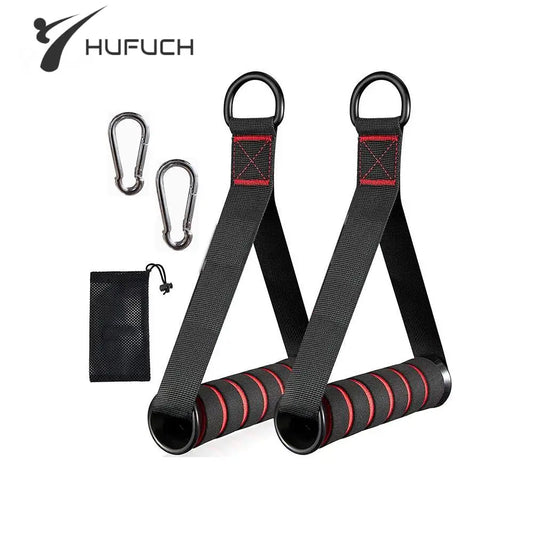Resistance Bands Handle Bar Attachment Station Fitness Pulley Strap Exercise Home Gym Training Accessories Workout Equipments - Artigo Importado