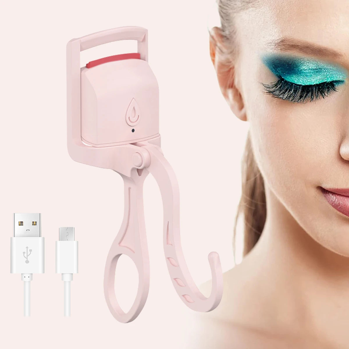 Heated Eyelash Curler-USB Rechargeable Electric Eyelash Curler- Eyelash Curlers Heated Fast Heat Up - Artigo Importado