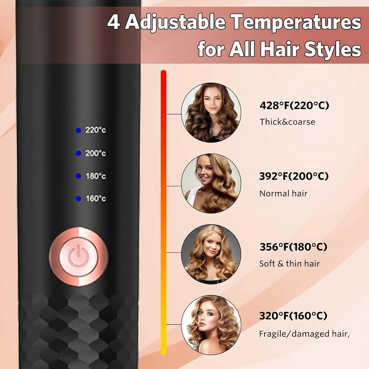 Automatic Hair Curler Auto Hair Curling Iron Ceramic Rotating Air Curler Air Spin Wand Styler Curl Machine Magic Hair Curler - Artigo Importado