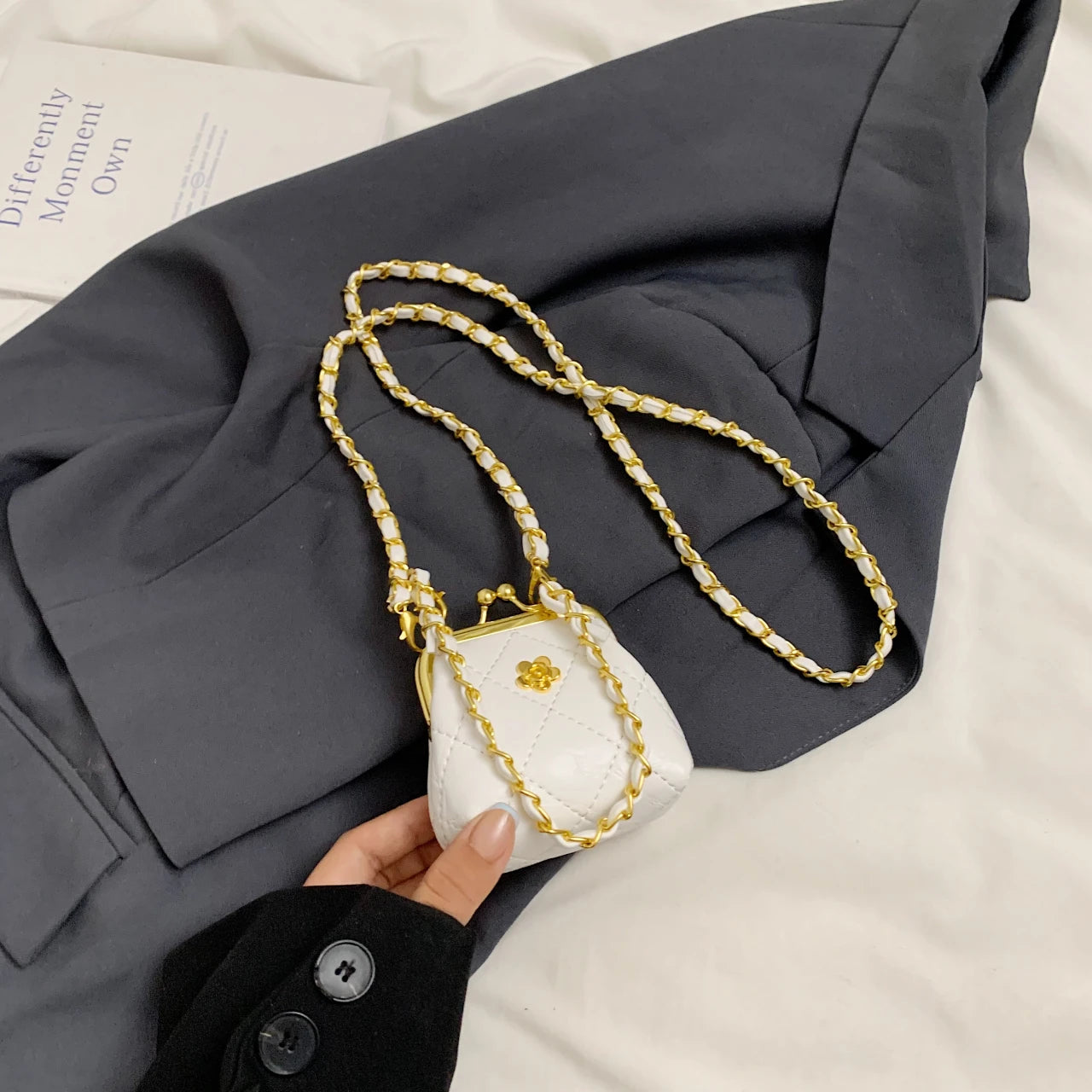Super Mini Crossbody Bags For Women Designer Bag Luxury Chain Shoulder Coin Mini Purse Cute Clip Lipstick Bag Lady Cute Hobo Bag - Artigo Importado