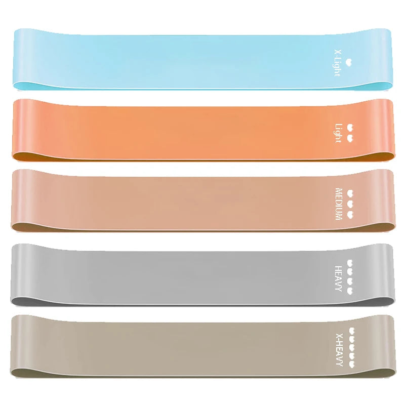 Resistance Loop Exercise Bands 5 Different Resistance Levels Elastic Band Suitable for arm Leg Stretching and Strength Training - Artigo Importado