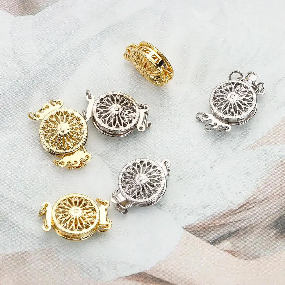Layered Necklace Clasps Necklace Layering Clasp Multiple Bracelet Lock Connectors with Lobster Ring Clasps Jewelry DIY Findings - Artigo Importado