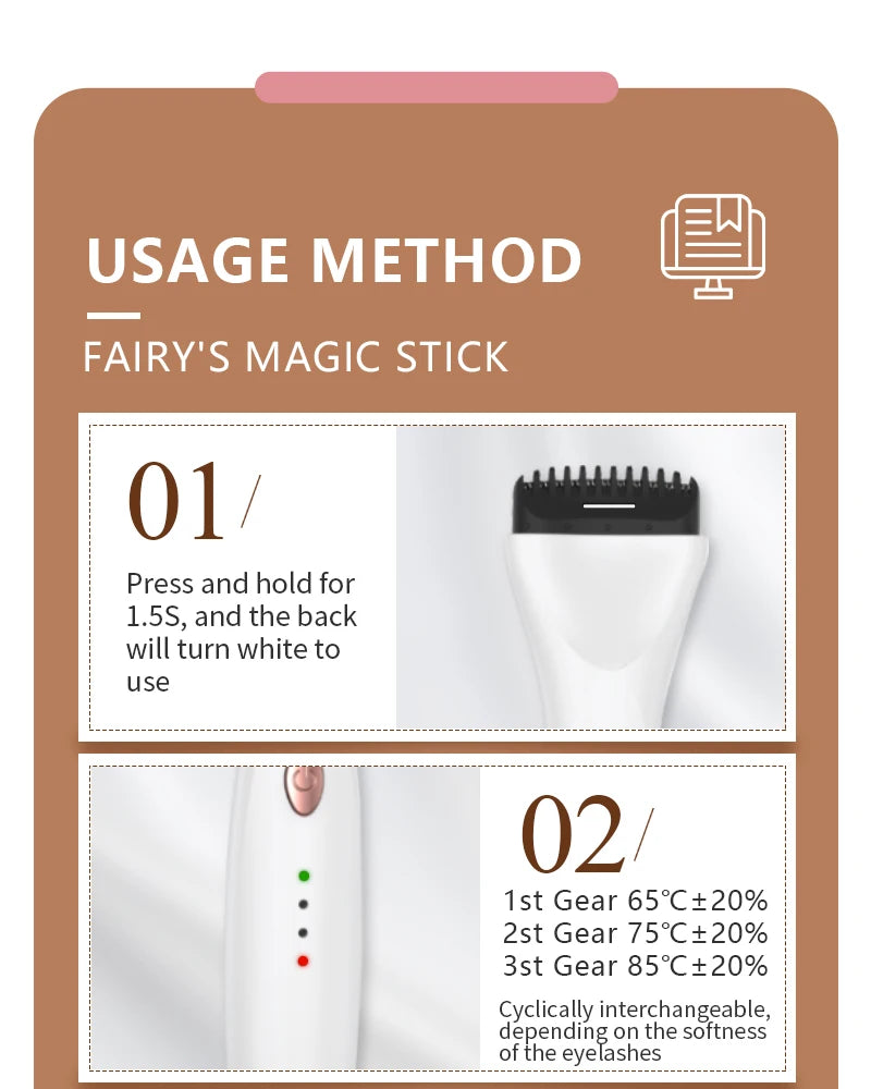 Heat Curling Electric Eyelash Curler Electric Heated Eyelash Grafting Long Lasting Hot Eyelashes - Artigo Importado