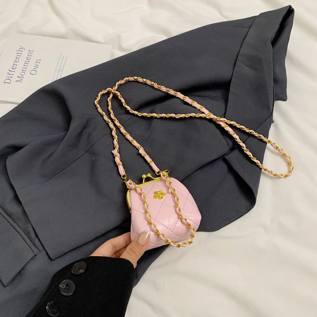 Super Mini Crossbody Bags For Women Designer Bag Luxury Chain Shoulder Coin Mini Purse Cute Clip Lipstick Bag Lady Cute Hobo Bag - Artigo Importado