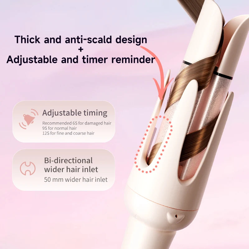 Automatic Hair Curler 32mm Auto Rotating Ceramic Hair Roller Professional Curling Iron Stick 40mm Curling Wand Hair Waver gift - Artigo Importado
