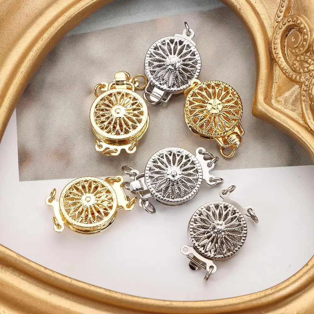 Layered Necklace Clasps Necklace Layering Clasp Multiple Bracelet Lock Connectors with Lobster Ring Clasps Jewelry DIY Findings - Artigo Importado