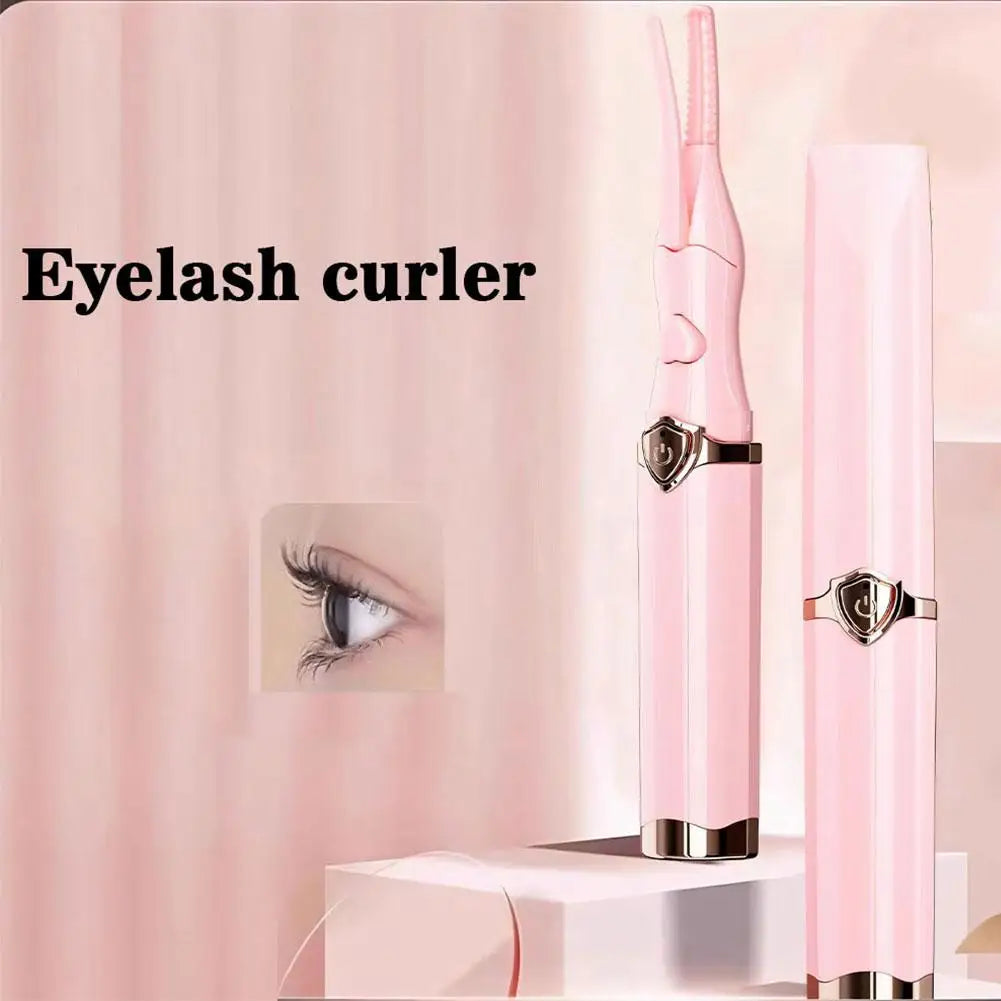 Electric Eyelash Curler Fast Heating Eyelash Curler Long-Lasting Eyelash Comb Professional Heated Curling Brush Makeup Tools - Artigo Importado