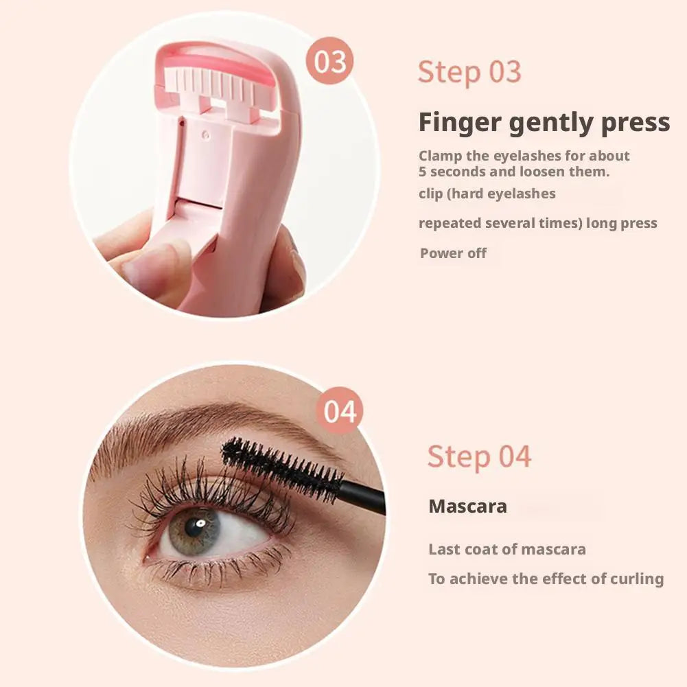 Heat Eyelash Curler Electric Eyelash Curler  Portable Curling Eyelash Eyelash Grafting Long Lasting Makeup Tools - Artigo Importado