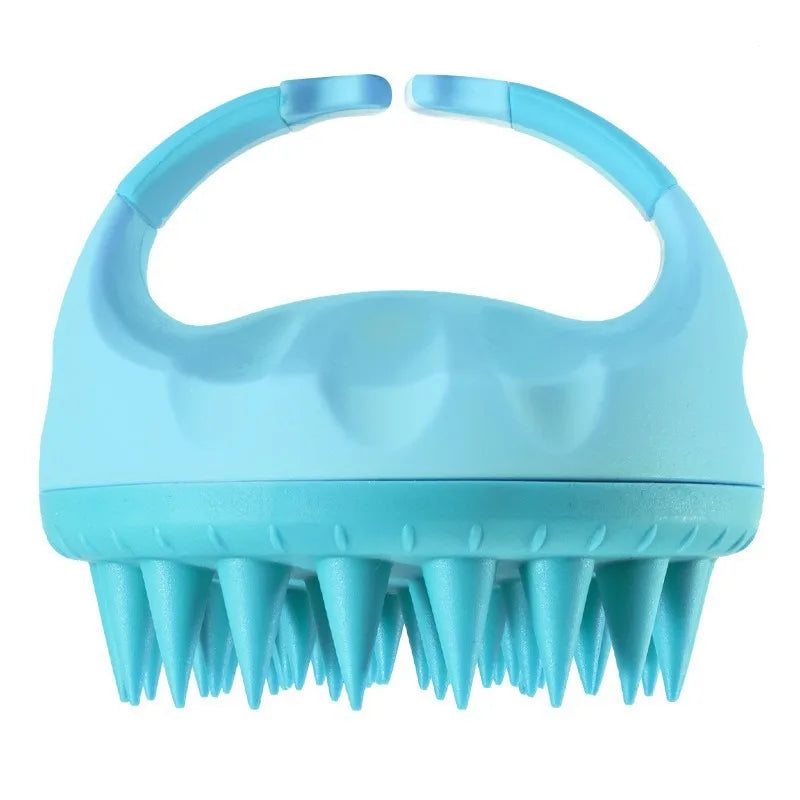 1pc Silicone Scalp Massager Shampoo Brush, for Deep Cleansing & Exfoliating, Scalp Scrubber with Handle for Hair Growth - Artigo Importado