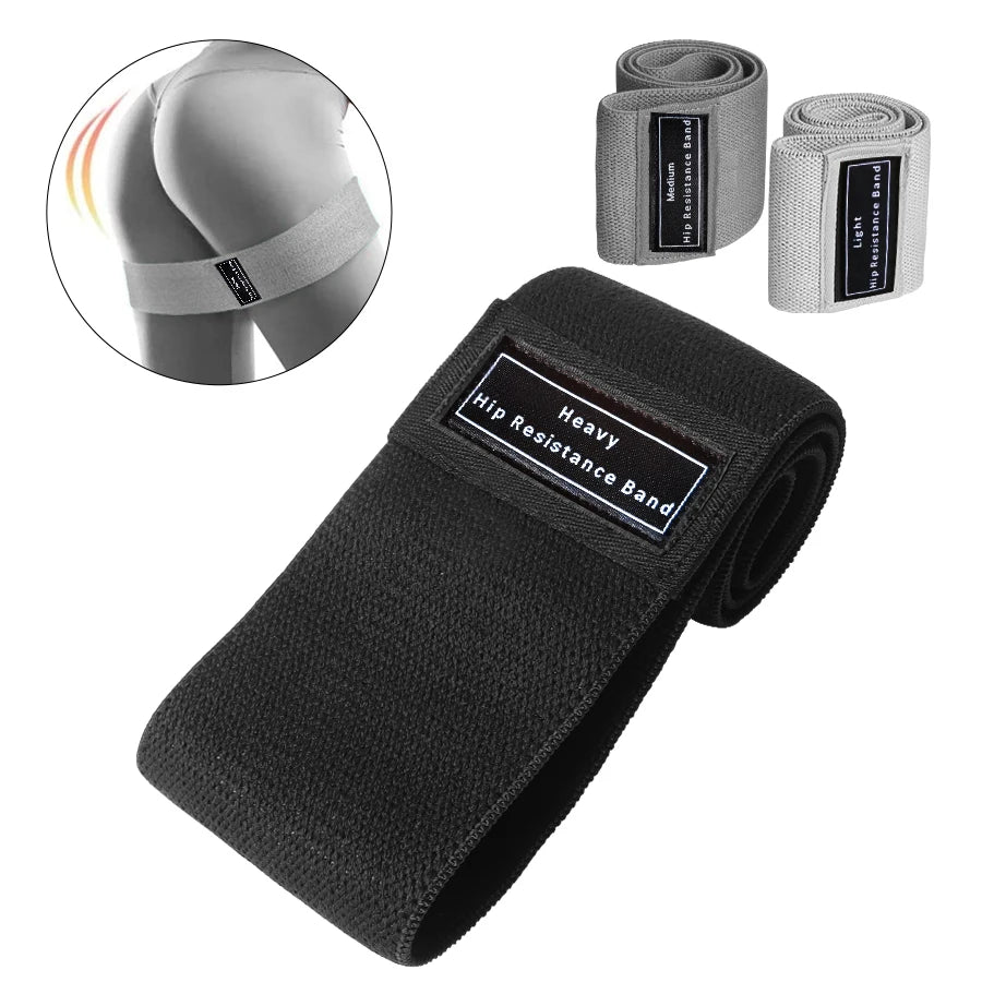 Fabric Resistance Hip Booty Bands Glute Thigh Elastic Workout Bands Squat Circle Stretch Fitness Strips Loops Yoga Gym Equipment - Artigo Importado