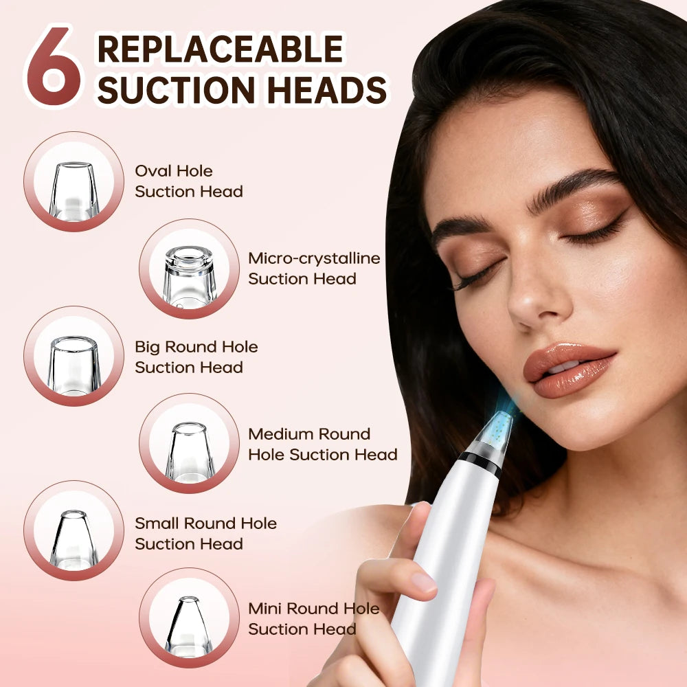 3 Suction Mode Blackhead Remover Face Cleansing Beauty Machine Dead Skin Remover Face Vacuum Blackhead Removal Skin Care Tool - Artigo Importado