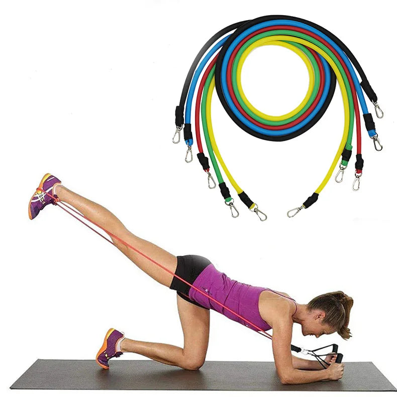 Resistance Bands Set Bodybuilding Home Gym Equipment Professional Weight Training Fitness Elastic Rubber Bands Workout Expander - Artigo Importado