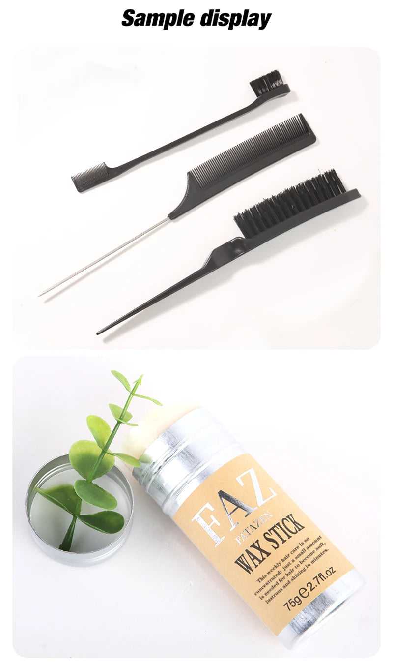 75g/1pcs Hair Styling Wax Stick,Refreshing Non-Greasy，Suitable For Controlling Frizzy And Unruly Edges Of Natural Or Wig Hair - Artigo Importado