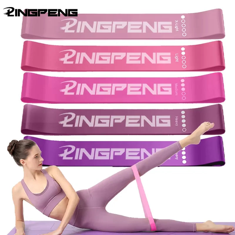 Resistance Loop Exercise Bands 5 Different Resistance Levels Elastic Band Suitable for arm Leg Stretching and Strength Training - Artigo Importado