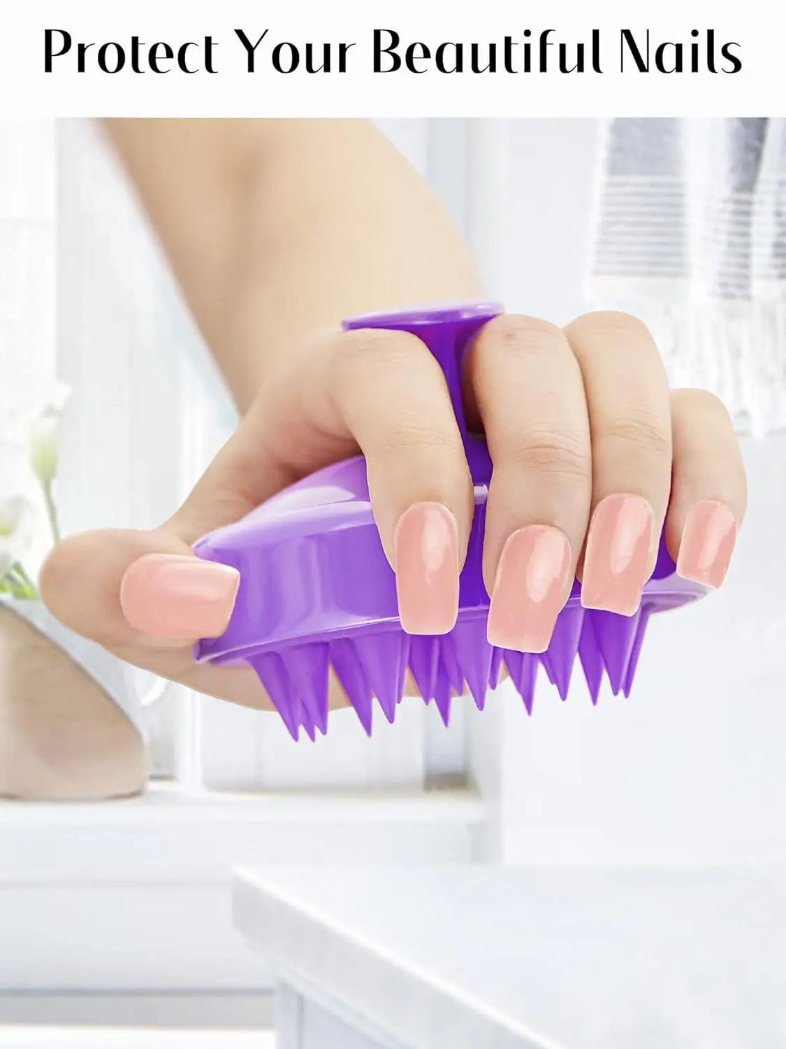 Scalp Massager Hair Growth, Soft Silicone Scalp Scrubber Shampoo Brush for Exfoliation, Dandruff Removal Head Massage Brush - Artigo Importado