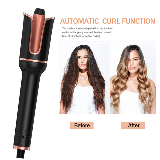 Automatic Hair Curler Auto Hair Curling Iron Ceramic Rotating Air Curler Air Spin Wand Styler Curl Machine Magic Hair Curler - Artigo Importado