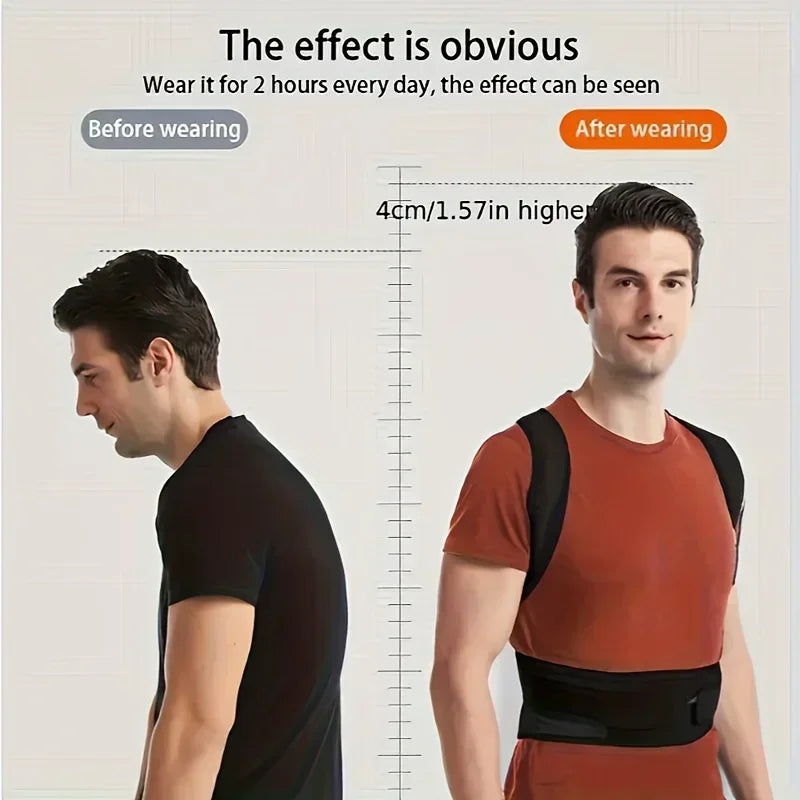 Posture Corrector For Men Women Hunching Back Support Health Care Shoulder Brace Straightener Belt Trainer Clavicle Spine Lumbar - Artigo Importado