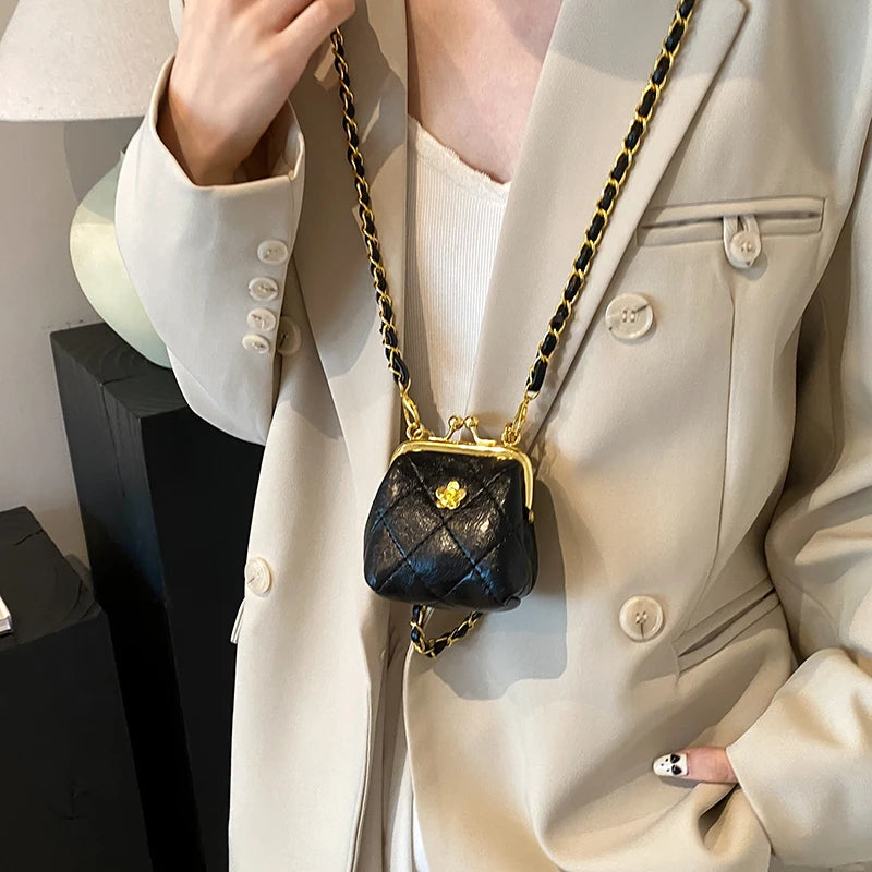 Super Mini Crossbody Bags For Women Designer Bag Luxury Chain Shoulder Coin Mini Purse Cute Clip Lipstick Bag Lady Cute Hobo Bag - Artigo Importado
