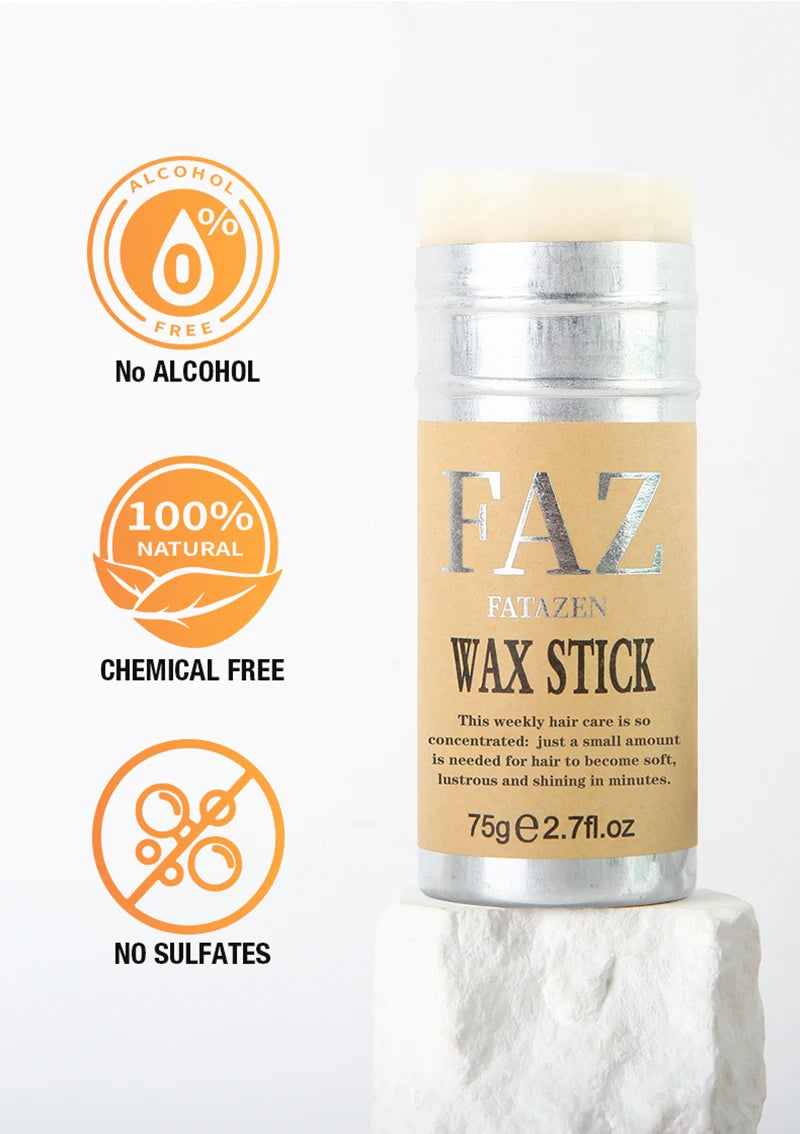 75g/1pcs Hair Styling Wax Stick,Refreshing Non-Greasy，Suitable For Controlling Frizzy And Unruly Edges Of Natural Or Wig Hair - Artigo Importado