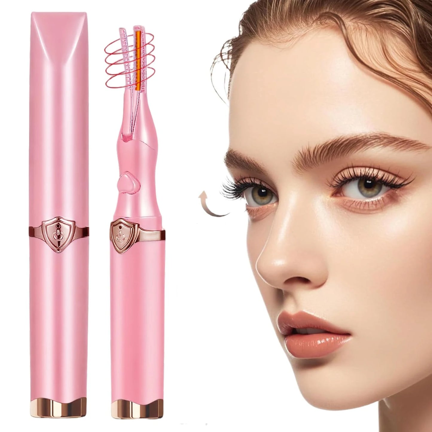 Heated Eyelash Curler 2-in-1 Clip-Type Design 3 Temperature Modes USB Rechargeable Electric Eyelash Curler for Women Girls Gift - Artigo Importado