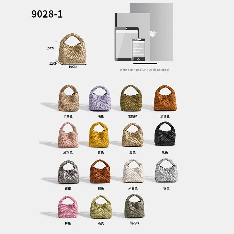 2025 Mini Women's crossbody Handbag Fashion Bag Hand-woven Crossbody Bags  Small Size For Women Woven Tote Bag - Artigo Importado