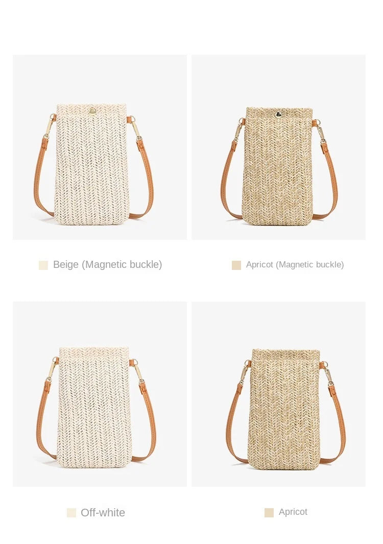 Crossbody Bags for Women Mini Mobile Phone Beach Bag Fashionable Purses and Handbags Luxury Designer Lipstick Bag Satchels - Artigo Importado